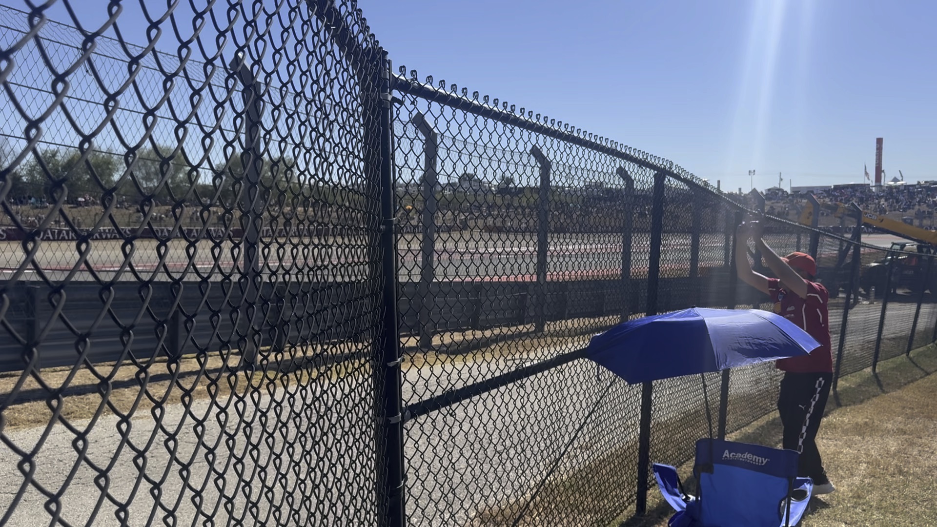 Chain link temporary fence panels on a construction site in Palm Bay